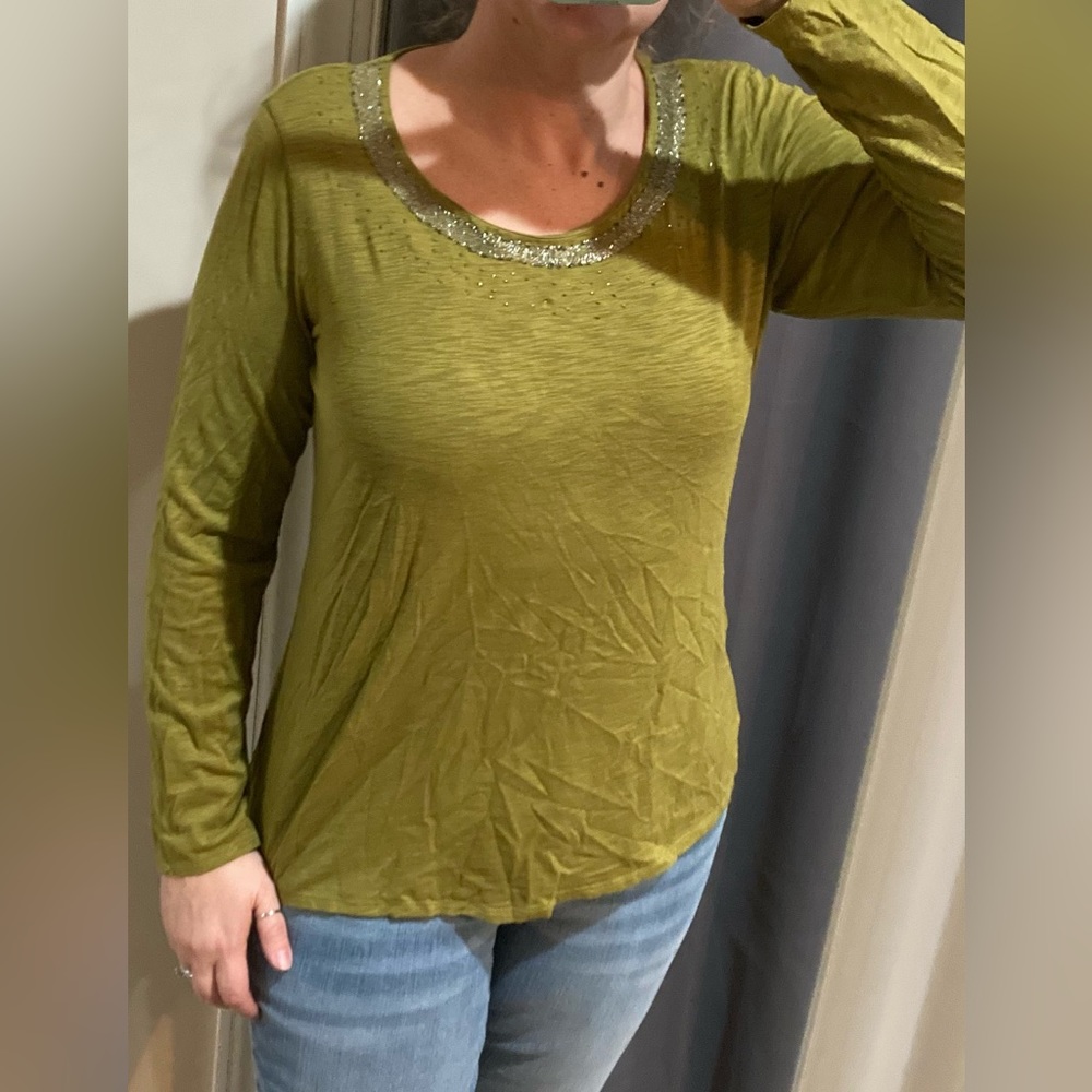 Coldwater Creek size XL 16 top fancy neckline